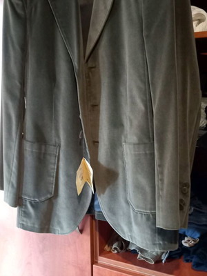 Men's velvet jacket new, gray brown, size 54