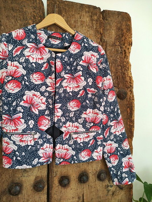 Atmosphere floral cropped blazer like new