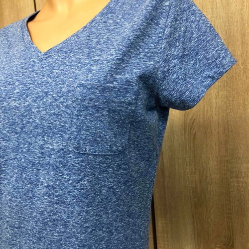 Admiral blue viscose women's T-shirt, size M