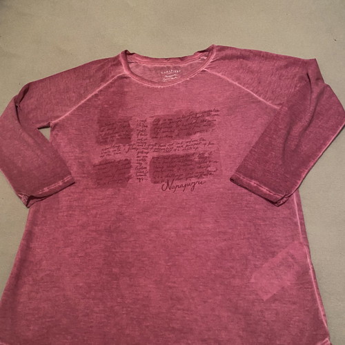 Napapijri women's t-shirt used, pink with 3/4 sleeve