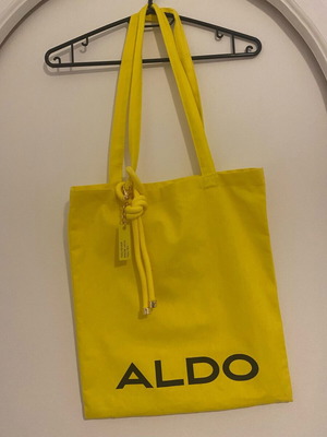 Aldo shoulder bag used, yellow with charm