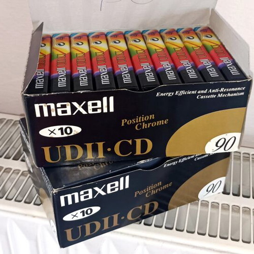 Maxell UDII-CD 90 chrome Type II cassette tapes, 10 pack, sealed