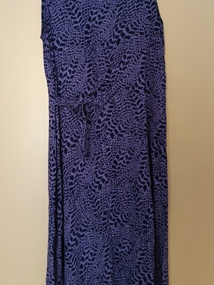 Namaste women's dress new, purple and black, size XL with patterns