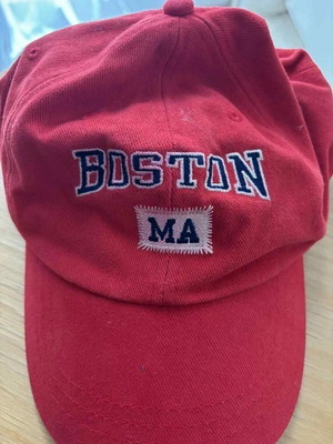 Jockey hat used, red, size M, cotton polyester