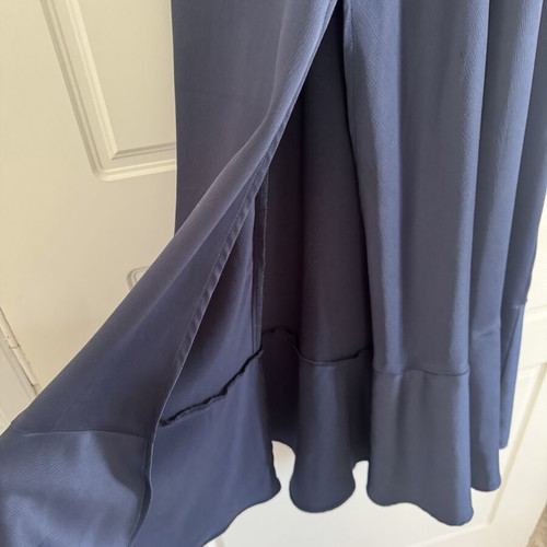 Nadia Rapti dress like new, dark blue with slit and open back