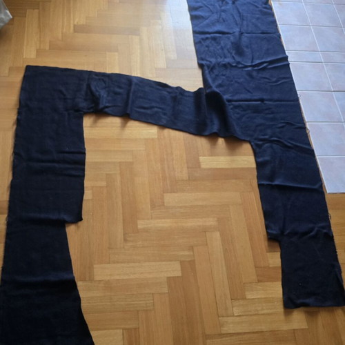 Wool fabric used, dark blue piece 2.40m