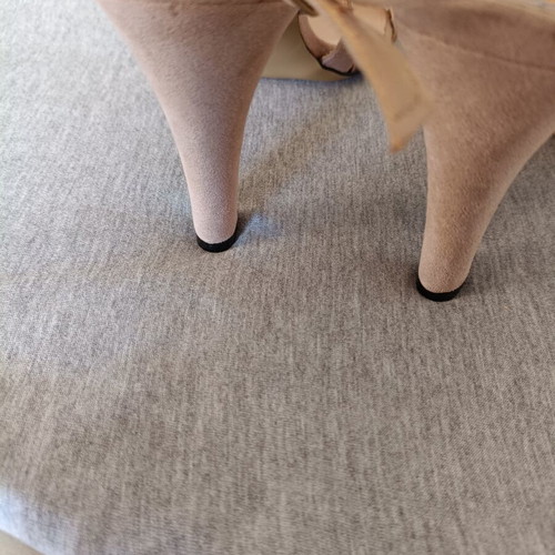 Rossi women's high-heeled sandals new, nude suede, size 40