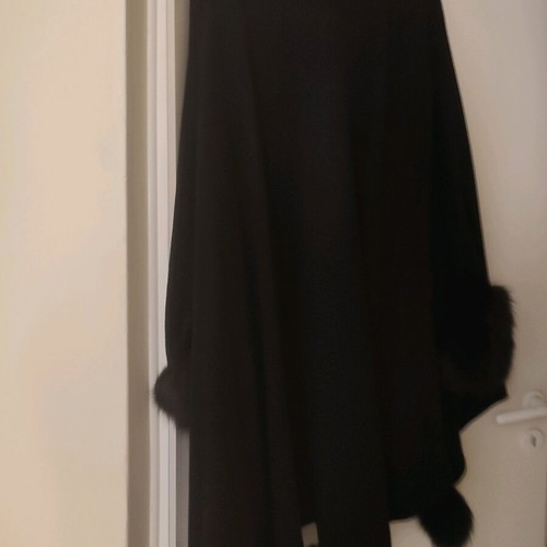 Evening long black cape like new, one size