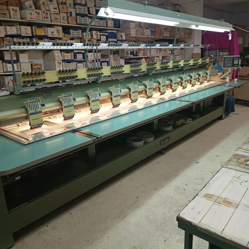 Tajima 12-head embroidery machine used model TMEF-H612