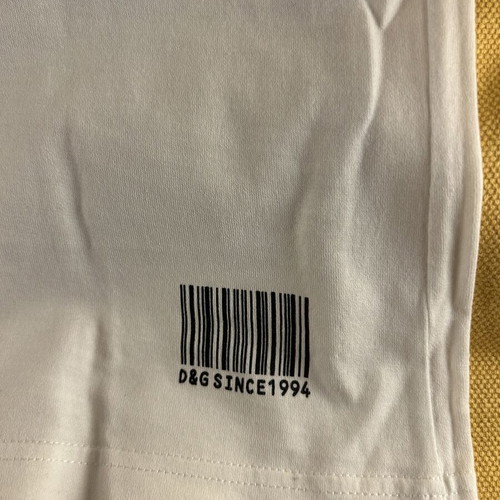 D&G men's T-shirt, white and blue, size L