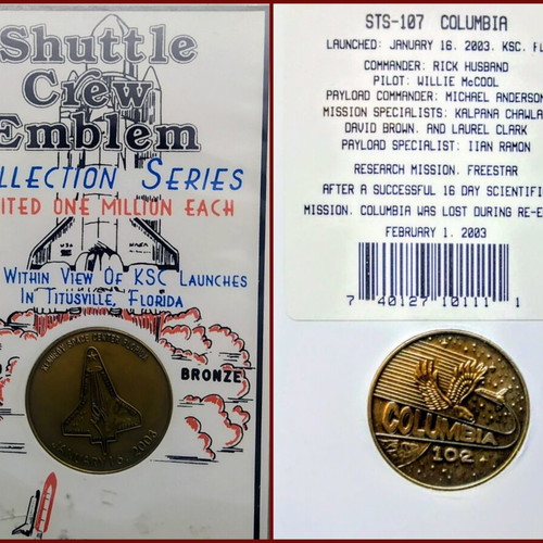 Space Shuttle Crew Emblem Collection Series bronze medal new