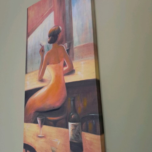 Painting 25x50 cm reprint with retro theme like new