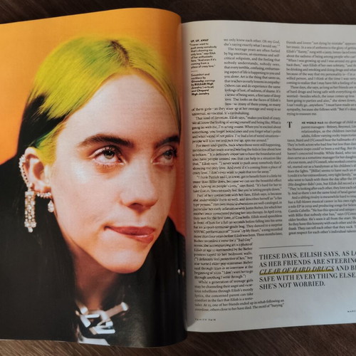 Vanity Fair Magazine March 2021 Billie Eilish cover