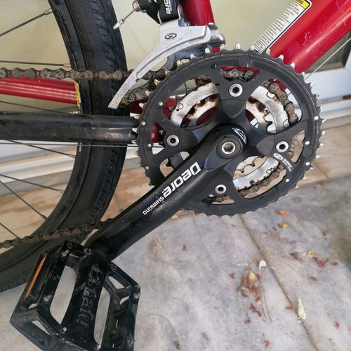 Cannondale F500 Lava Red CD4 Fatty mountain bike used, 26 inch, disc brakes