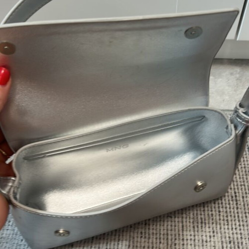 Mango silver handbag like new