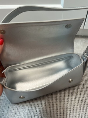 Mango silver handbag like new