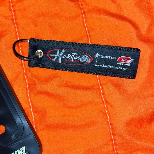 Athens Moto Shop Motorcycle License Plate Frame and Keychain like new