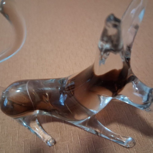 Murano dog figurine like new, 10×9 cm height