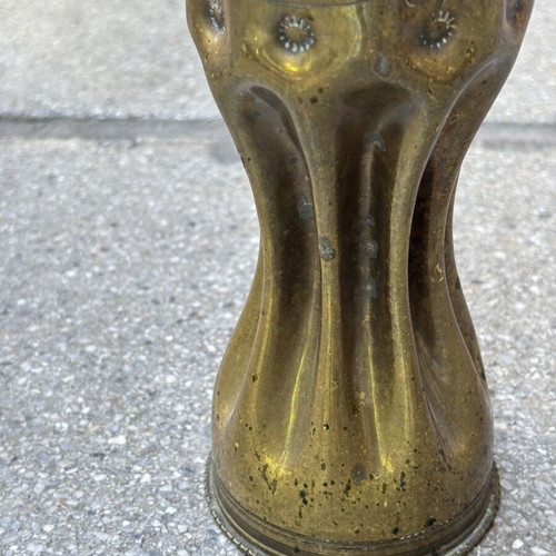 Brass Artillery Shell Decorative Vase 1936 Used