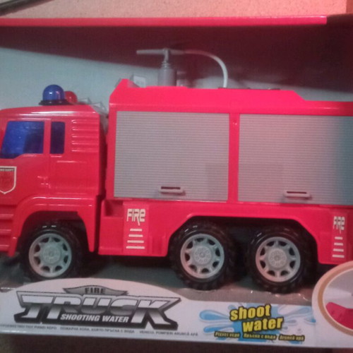 Fire truck shooting water new