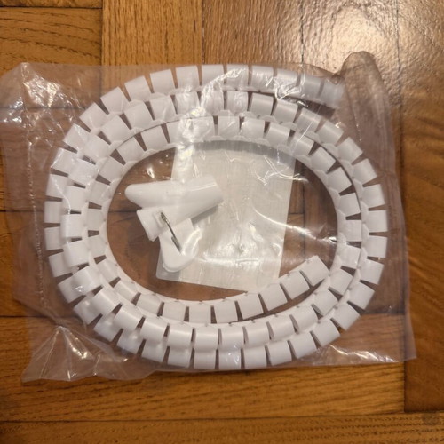 Cable organizing spiral white, new, 1 meter