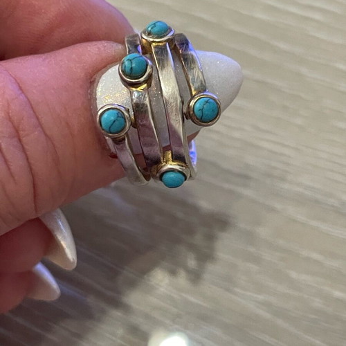Silver 925 ring with turquoise used JOOLS