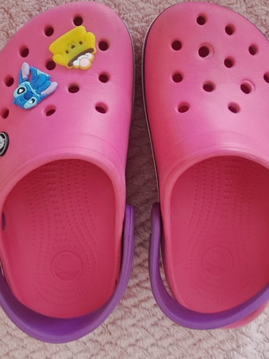 Crocs slippers size 33-34 pink used, like new