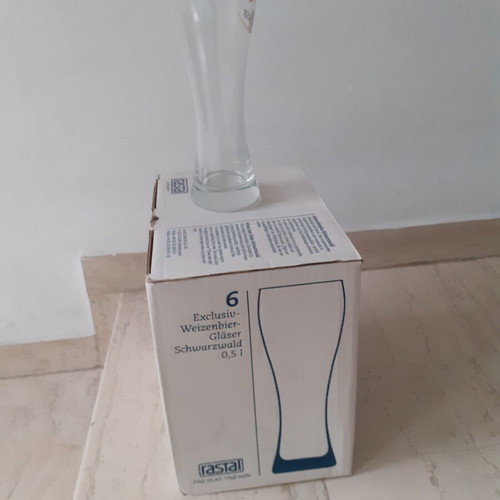 Alfa Weiss beer glass set new, 6 pieces 500ml