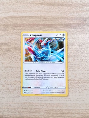 Κάρτα Pokémon Zangoose Chilling Reign 2021 σπάνια καινούργια