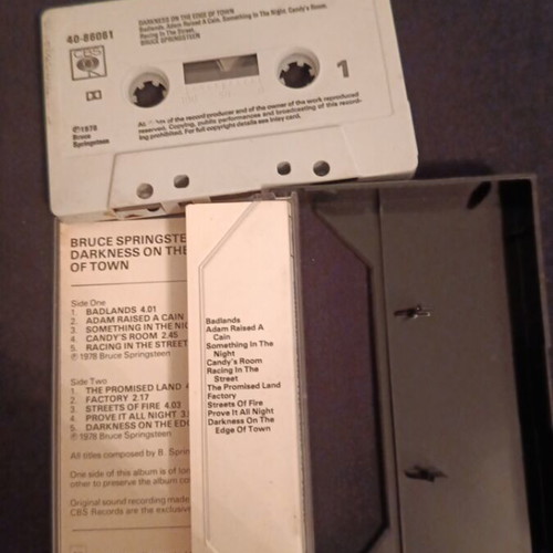 Bruce Springsteen Darkness on the edge of town cassette tape used