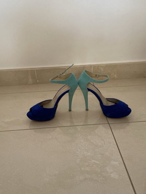 Migato suede high heels like new, size 37, 12 cm heel, blue