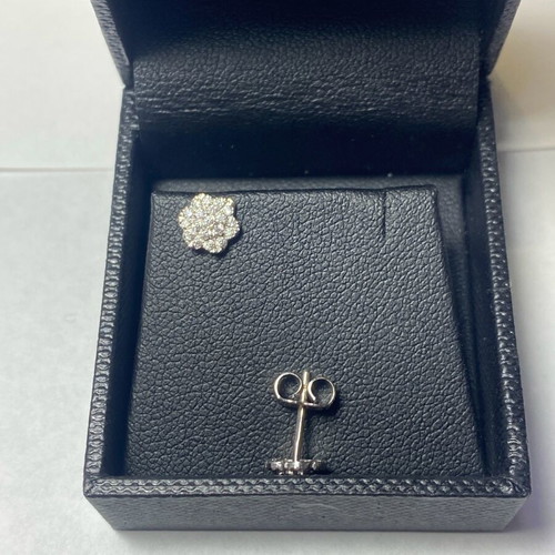 White gold 14K handmade earrings new