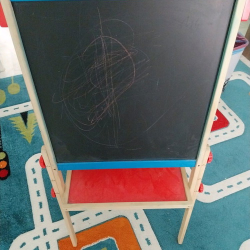 Hape All-in-1 Easel used adjustable art easel with two surfaces