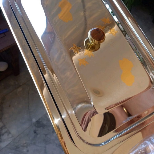 Serving trays set of 3 with gilded designs like new