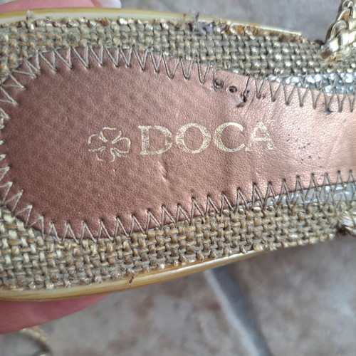 Doca sandals used, gold matte color, size 38