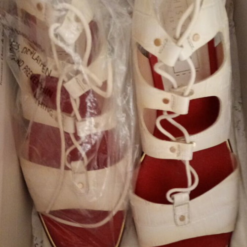 Hispanitas sandals size 39 new, white and beige