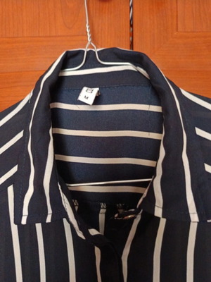 Striped shirt used, size M, white and blue