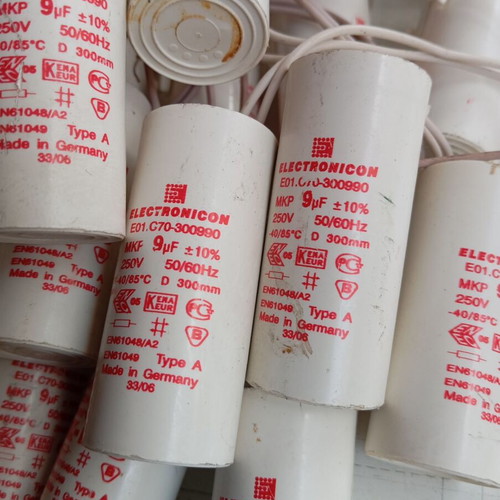 Πυκνωτές Electronicon μεταχειρισμένοι, πακέτο 33 τεμάχια, 9μF 250V