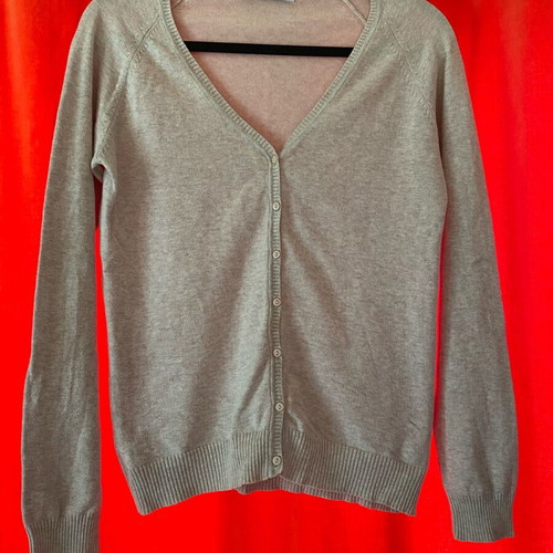 Zara cardigan classic in grey and beige, like new, large
