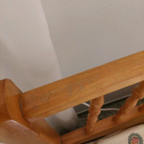 Single solid wood bed used with new mattress