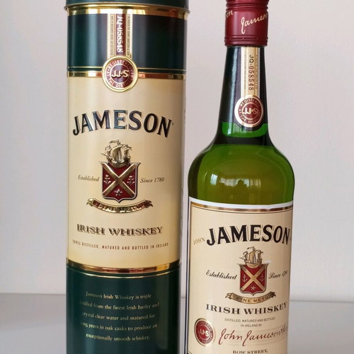 Collectible Jameson Irish Whiskey (Vintage Edition pre-2006) with metal box
