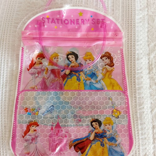 Transparent Disney Princess Bag used with zipper clip missing