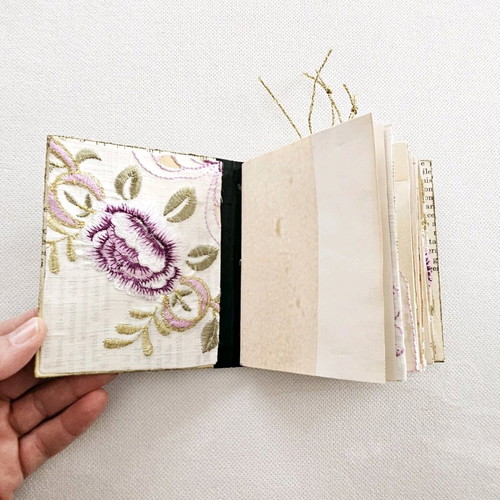 Purple Heart handmade mini notebook like new