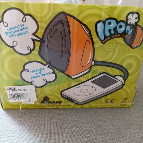 Homade Iron Radio Alarm Clock & Speaker, vintage design
