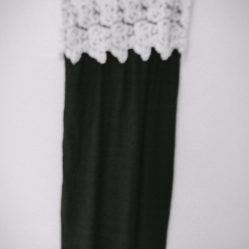 Evening dress like new, black and white, lace