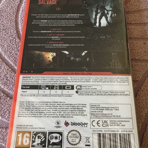 Cronos Nintendo Switch 2 game sealed