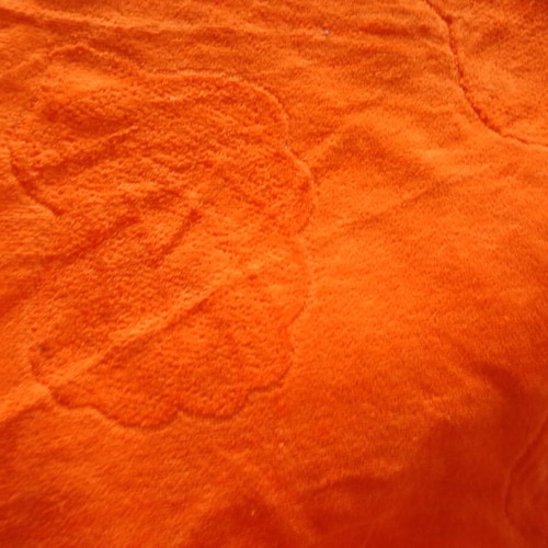 Velour beach towel, bright orange, 160x85 cm