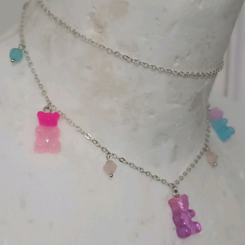 Gummy Bears Choker new, handmade, multicolored