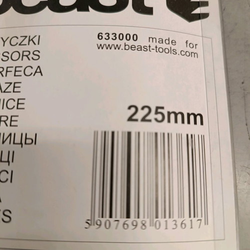 Beast 225mm general purpose scissors new