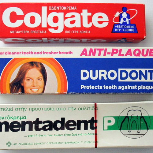 Vintage 70's Colgate Duro Dont Mentadent Toothpastes Pack of 3 new